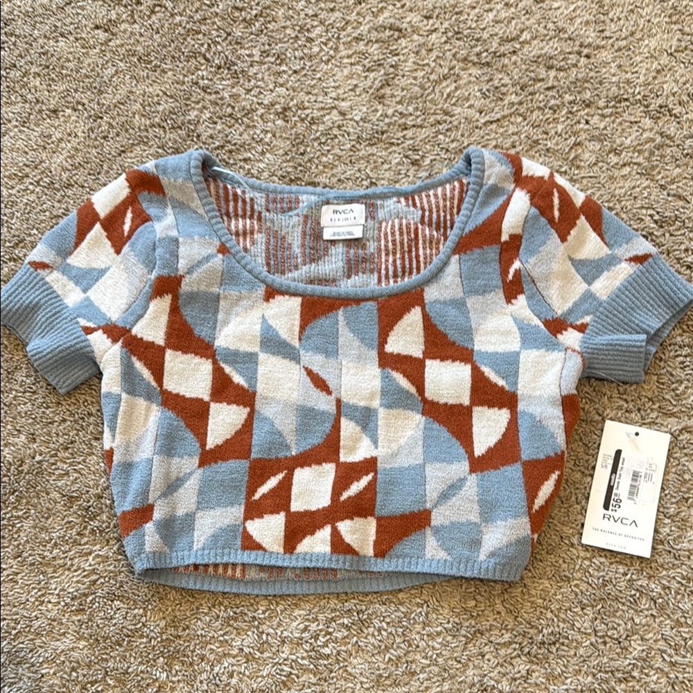 RVCA Geometric Knit Crop Top